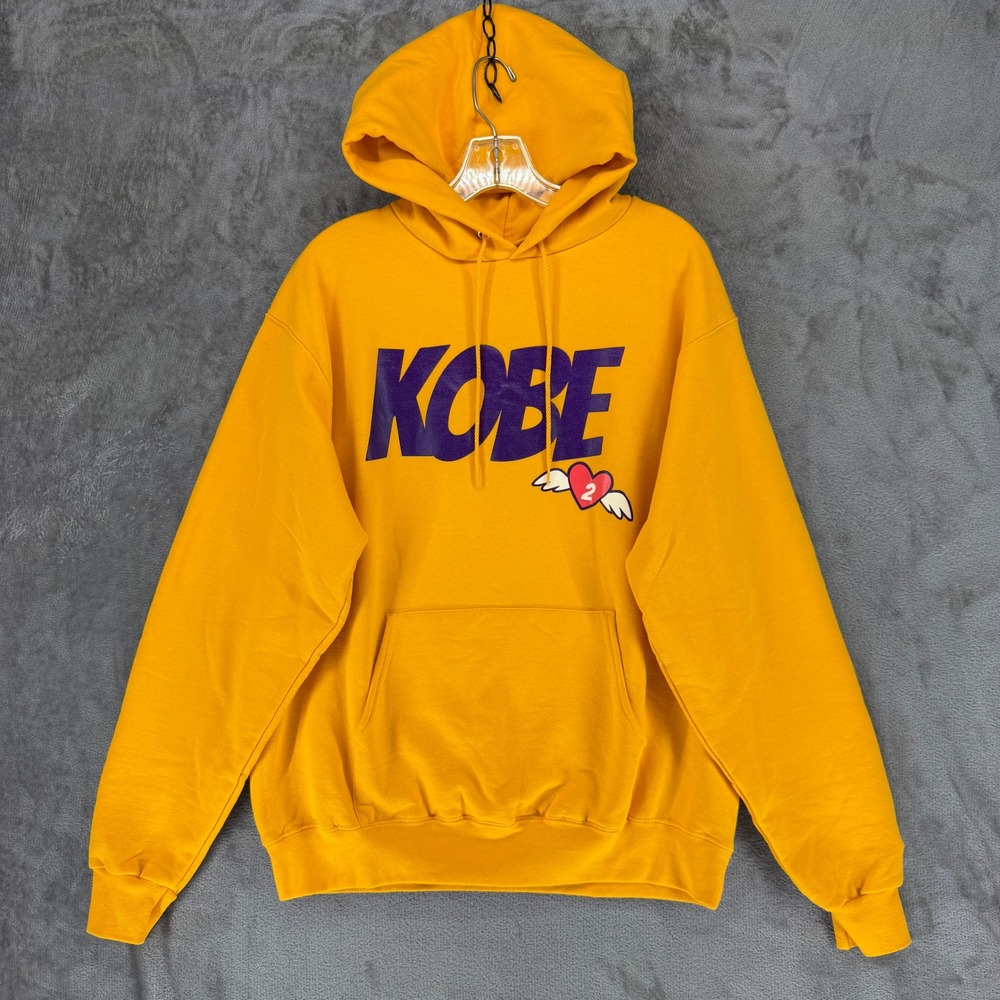 Champion Hoodie Mens L S700 Gold Kobe Winged Heart 2 Graphic EUC